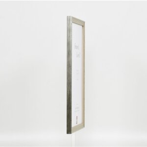 Efecto Marco de Madera Perfil 2070 Vidrio Museo 14,8x21 cm plata