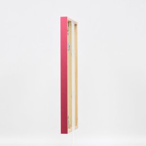 Efecto marco de madera perfil 35 rojo 15x20 cm cristal antirreflejo
