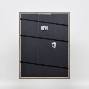 Efecto marco de madera maciza perfil 25 nuez marrón 15x20 cm cristal de museo