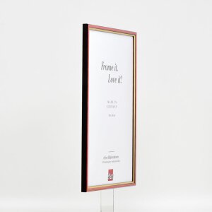 Efecto marco de madera perfil 23 rojo 18x24 cm cristal antirreflejos