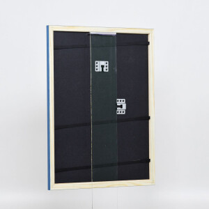 Efecto Marco de madera Perfil 89 azul 18x24 cm Cristal normal