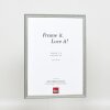 Efecto marco de madera maciza perfil 25 azul 18x24 cm cristal antirreflejos
