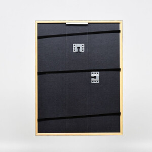 Efecto marco de madera perfil 23 nuez marrón 18x24 cm cristal de museo