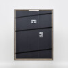 Efecto Marco de madera maciza Perfil 25 gris 18x24 cm Vidrio de museo