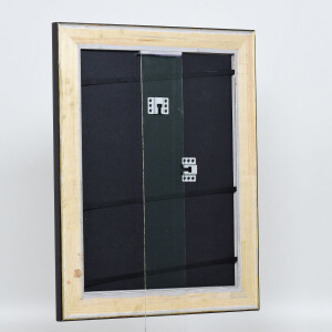 Efecto Marco de madera Perfil 95 negro 18x24 cm Cristal normal