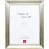 Efecto marco de madera perfil 95 plata 18x24 cm cristal antirreflejos