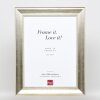 Efecto marco de madera perfil 95 plata 18x24 cm cristal antirreflejos