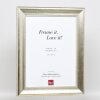 Efecto marco de madera perfil 95 plata 18x24 cm cristal antirreflejos