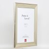 Efecto marco de madera perfil 95 plata 18x24 cm cristal antirreflejos