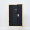 Efecto Marco de madera maciza Perfil 22 marrón-oro 18x27 cm cristal transparente