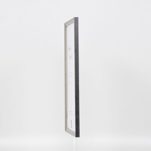 Efecto marco de madera maciza perfil 25 gris 18x27 cm cristal transparente