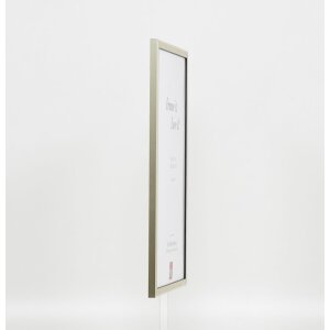 Efecto marco de madera maciza perfil 29 plata 18x27 cm cristal antirreflejos
