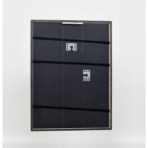 Efecto Marco de madera maciza Perfil 29 plata 18x27 cm Vidrio de museo