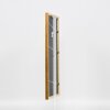Efecto marco de madera maciza perfil 22 marrón-oro 18x32 cm cristal antirreflejo