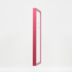Efecto marco de madera perfil 35 rojo 18x32 cm cristal acrílico