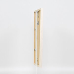 Efecto marco de madera perfil 33 blanco 18x32 cm cristal acrílico