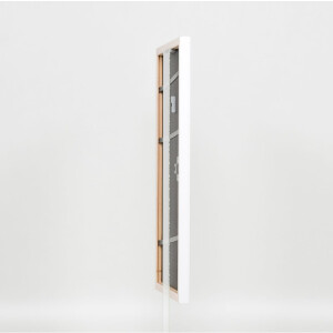 Efecto Marco de madera Perfil 2070 Cristal normal 18x32 cm blanco