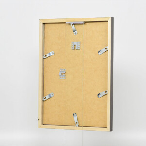 Marco de madera Top Cube 18x32 cm cristal de museo platino