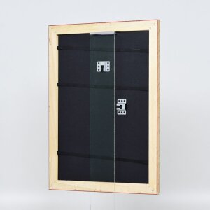 Marco Barroco Efecto Madera Perfil 37 plata antigua 18x32 cm cristal de museo