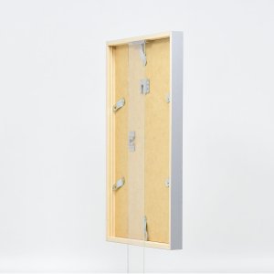 Efecto marco de madera perfil 35 gris claro 20x20 cm cristal acrílico