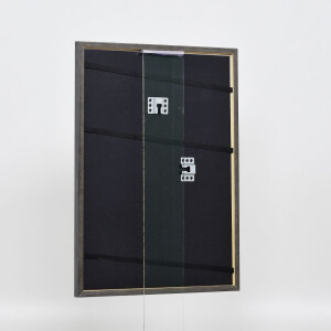 Efecto Marco de madera maciza Perfil 25 verde 20x20 cm Cristal acrílico