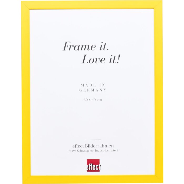 Marco de madera Top Cube 20x20 cm amarillo cristal de museo