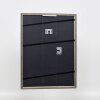 Efecto Marco de madera maciza Perfil 25 gris 20x20 cm Vidrio de museo