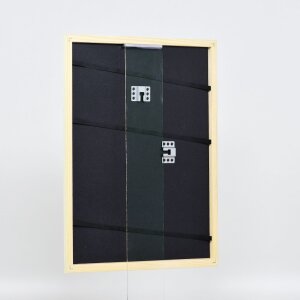 Efecto marco de madera perfil 32 verde 20x20 cm cristal de museo