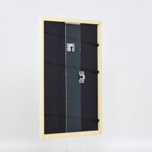 Efecto marco de madera perfil 32 verde 20x20 cm cristal de museo