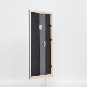 Efecto Marco de madera Perfil 32 gris-azul 20x20 cm Vidrio de museo