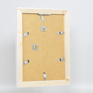 Efecto Marco de madera maciza 2240 blanco 20x20 cm Museo de vidrio