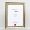 Efecto marco de madera maciza perfil 28 oro 20x20 cm cristal antirreflejos