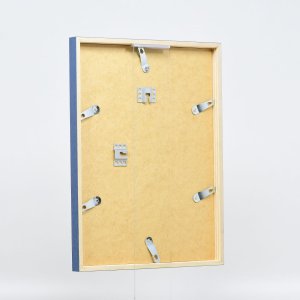 Efecto marco de madera perfil 35 azul 20x25 cm cristal antirreflejo