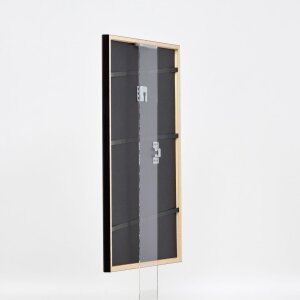 Efecto marco de madera perfil 23 rojo 20x25 cm cristal antirreflejo