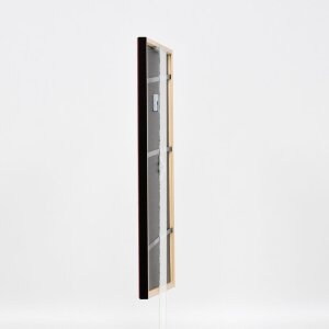 Efecto marco de madera perfil 23 rojo 20x25 cm cristal antirreflejo