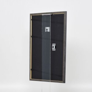 Efecto Marco de madera maciza Perfil 25 verde 20x25 cm Cristal acrílico