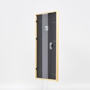 Efecto marco de madera maciza perfil 20 plata 20x25 cm cristal de museo