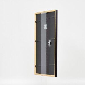 Efecto marco de madera perfil 23 nuez marrón 20x25 cm cristal de museo