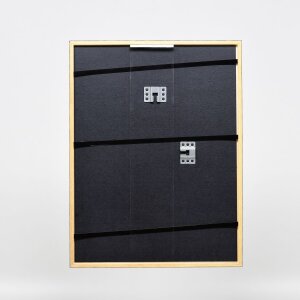 Efecto marco de madera perfil 23 nuez marrón 20x25 cm cristal de museo