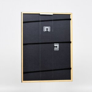 Efecto marco de madera perfil 23 nuez marrón 20x25 cm cristal de museo
