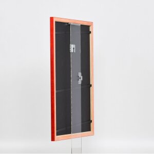 Efecto marco de madera perfil 89 rojo 20x25 cm cristal de museo