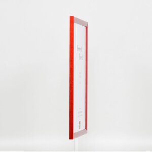 Efecto marco de madera perfil 89 rojo 20x25 cm cristal de museo