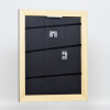 Efecto Marco de madera maciza Perfil 30 negro 20x25 cm Vidrio de museo
