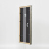 Efecto marco de madera perfil 2070 vidrio museo 20x25 cm plata
