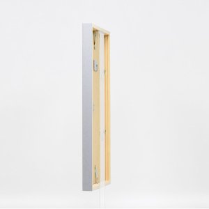 Efecto marco de madera perfil 35 gris claro 20x28 cm cristal antirreflejo