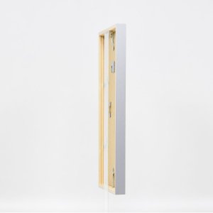 Efecto marco de madera perfil 35 gris claro 20x28 cm cristal antirreflejo