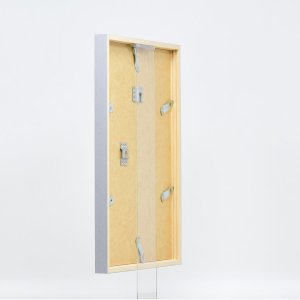 Efecto marco de madera perfil 35 gris claro 20x28 cm cristal acrílico