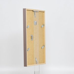 Efecto marco de madera perfil 35 marrón 20x28 cm cristal normal + separador