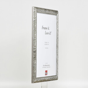 Efecto marco de madera perfil 94 plata 20x28 cm cristal antirreflejos