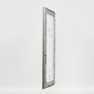 Efecto marco de madera perfil 94 plata 20x28 cm cristal antirreflejos